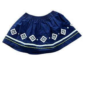 Gymboree Navy Blue Skater Skirt with White Accents